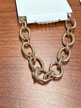 Textured Gold Rope-Link Bracelet